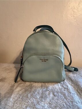 kate spade Mini Pebbled Leather Backpack in light blue
